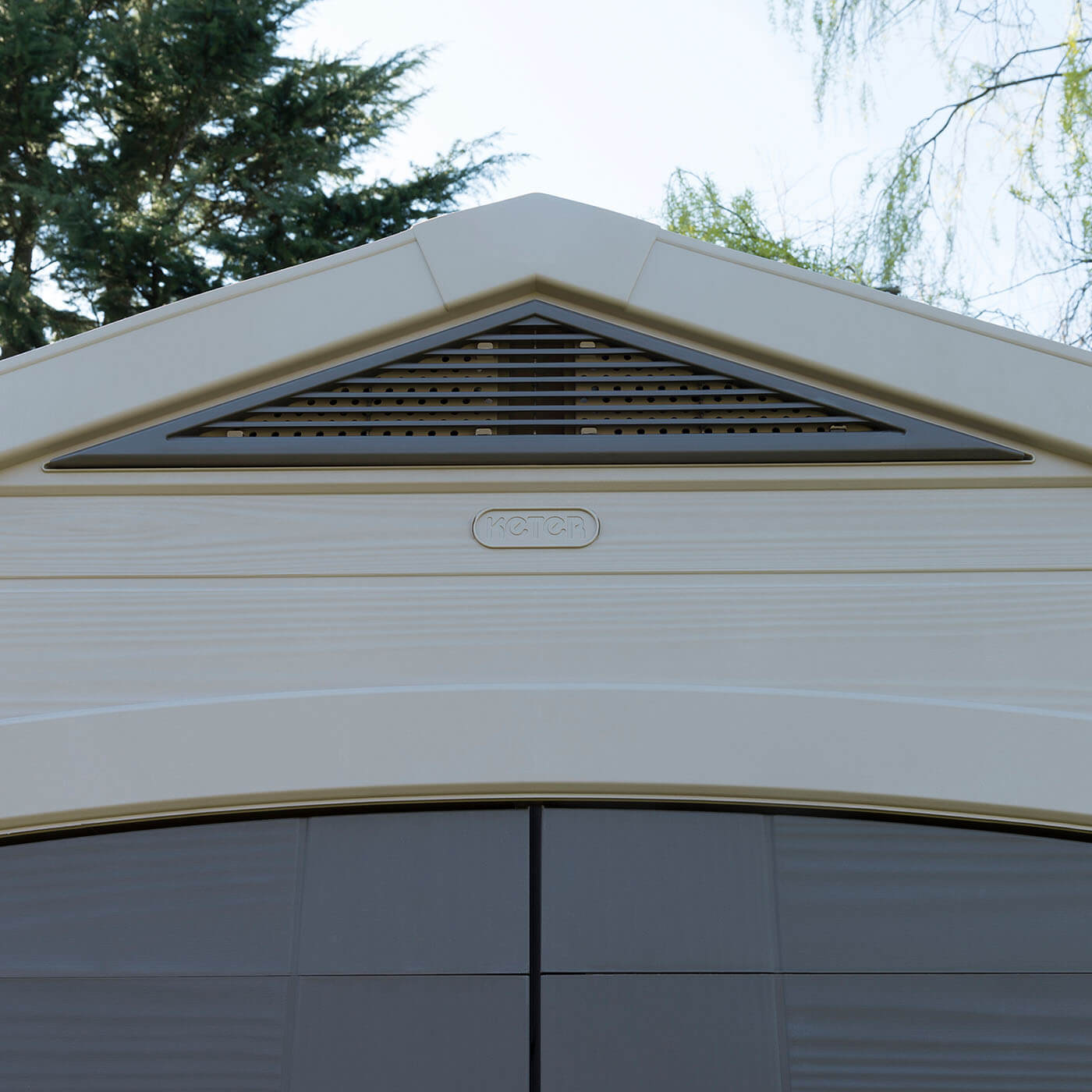 Keter Factor Outdoor Apex Garden Storage Shed 8 x 11 feet - Beige