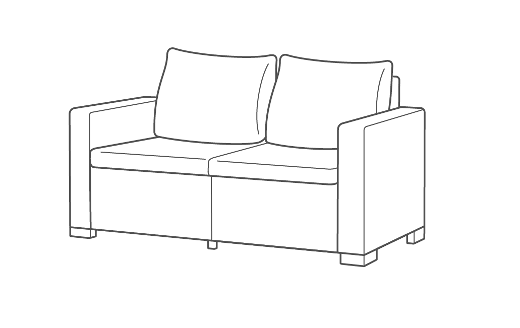 California 5 seater Lounge Set - Grey