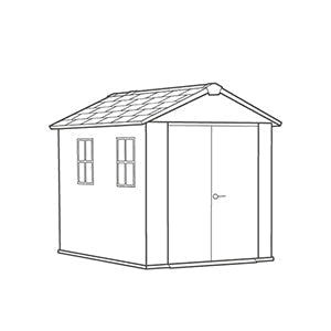 Signature Apex Shed 7.5x9ft - Ashwood Brown