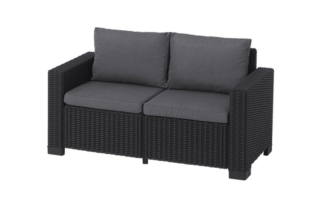 California 4 Seater Double Lounge Set - Grey
