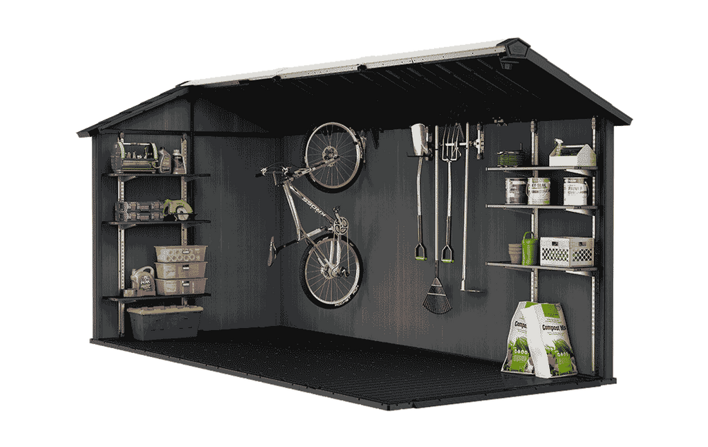 Newton Plus Dual Entry Shed 15x7.5ft - Grey