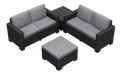 California 4 Seater Double Lounge Set - Grey