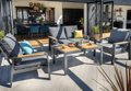 Hartman Asher 2 Seat Lounge Set - Matt Xerix/Grey Harris/Teak