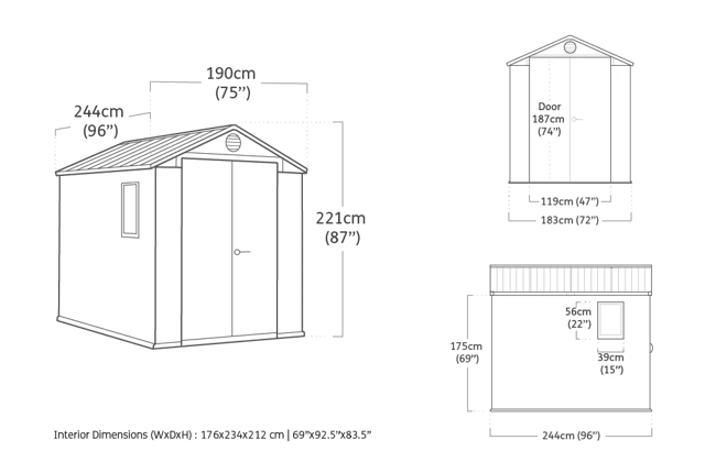 Darwin Shed 6x8ft - Green
