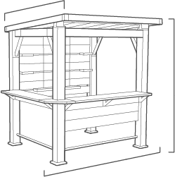 Signature Bar Gazebo - Ashwood Brown