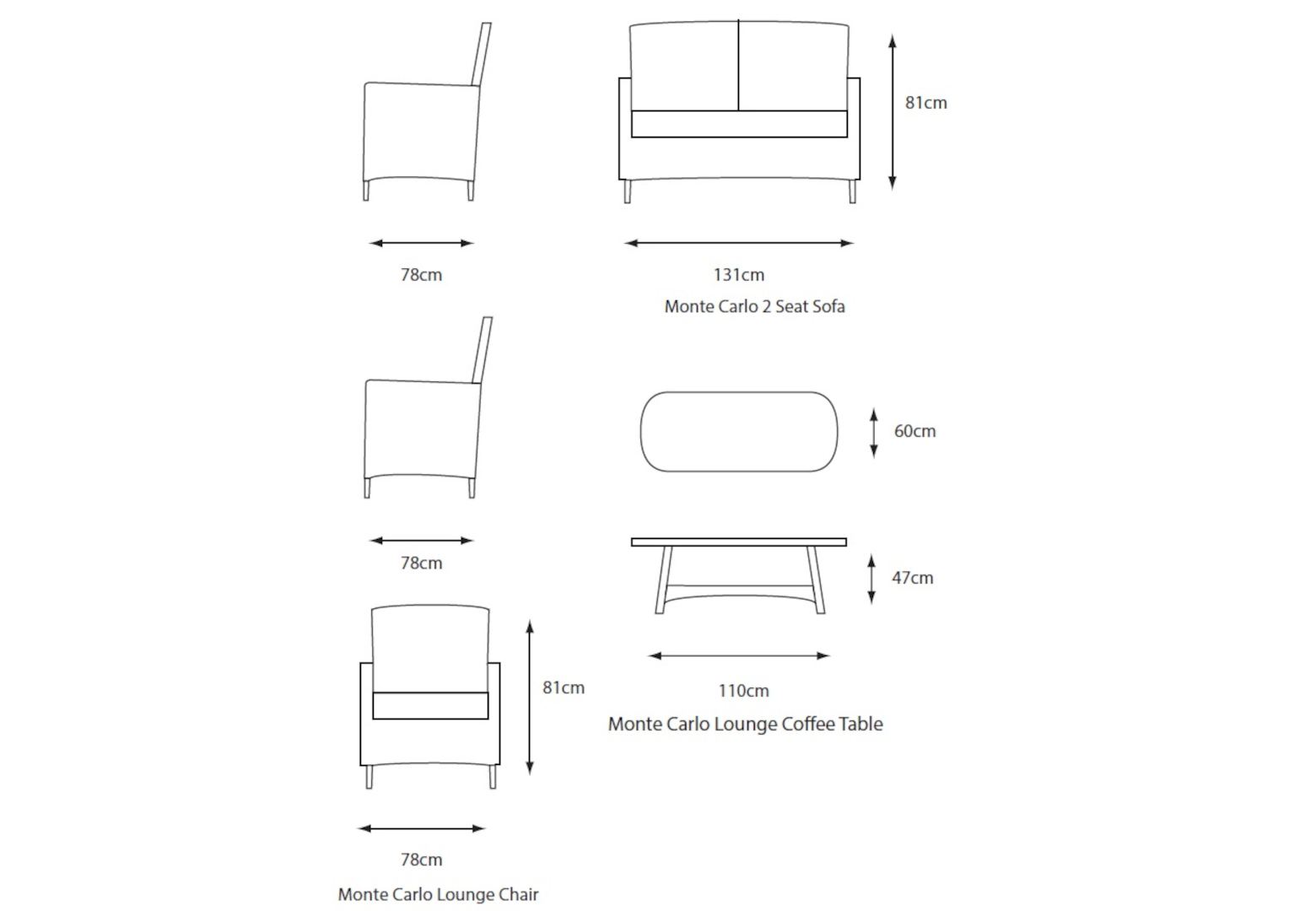LG Monte Carlo Sand Sofa Lounge Set