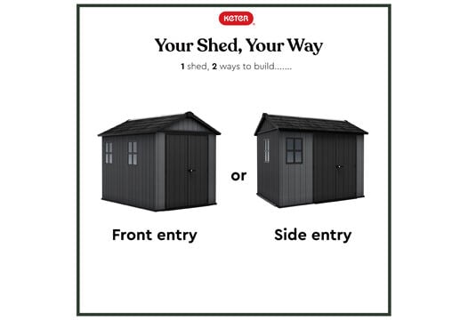 Newton Plus Shed 9x7.5ft - Grey