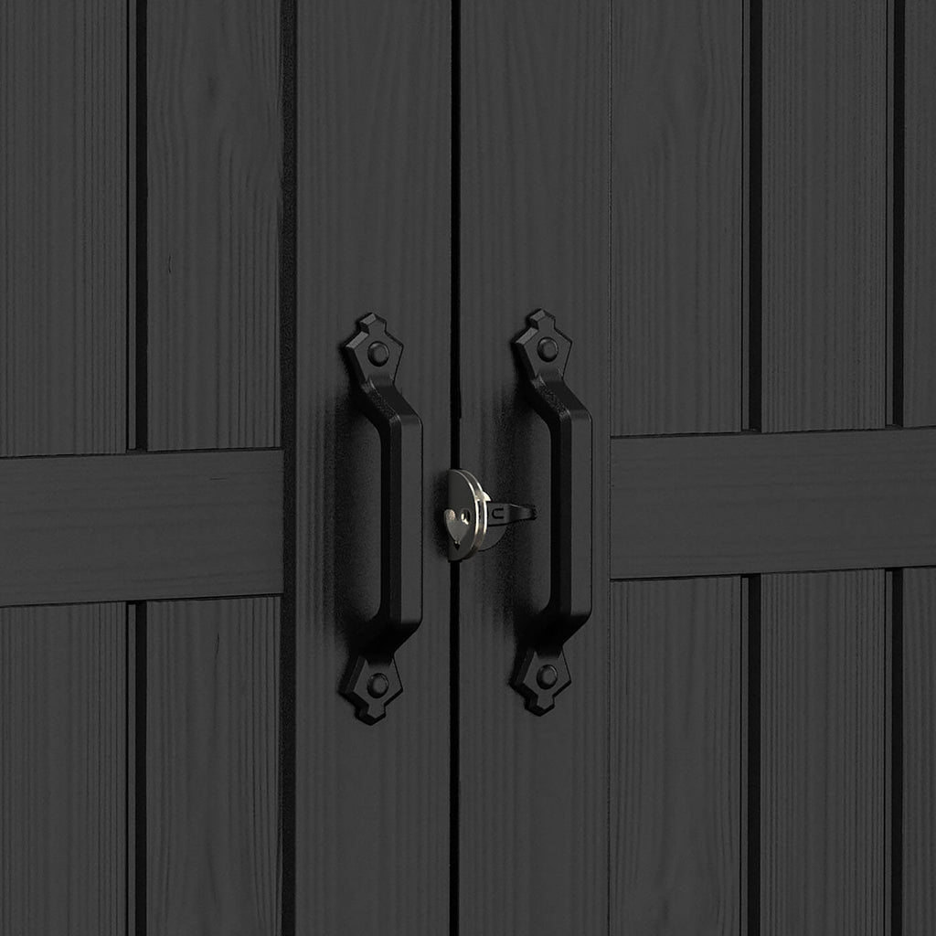 Keter Premier 757 Outdoor Apex Garden Storage Shed 7.5 x 7 feet - Grey
