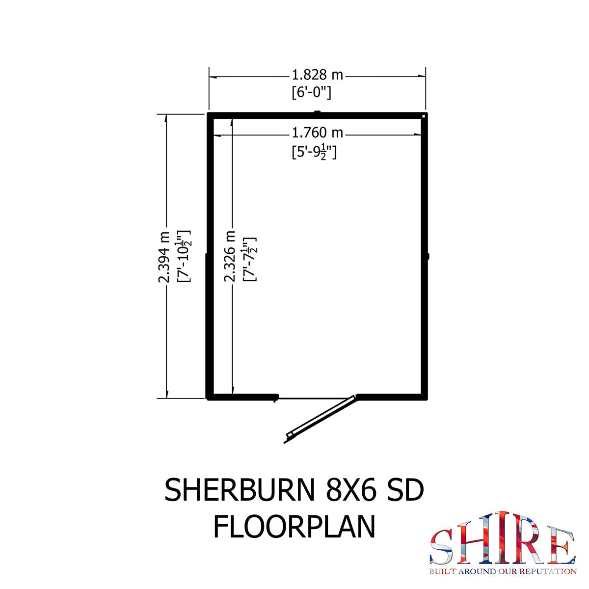Shire Sherburn 8ft x 6ft Shiplap Shed NEW