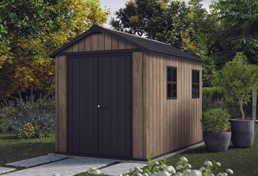 Signature Apex Shed 7.5x9ft - Ashwood Brown