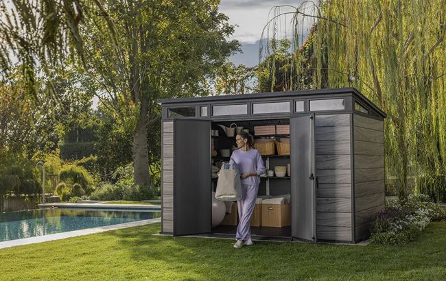Signature Pent Shed 11x7ft - Storm Grey