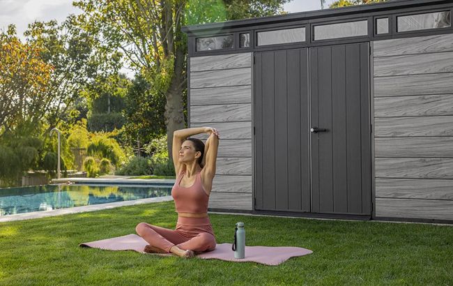 Signature Pent Shed 11x7ft - Storm Grey