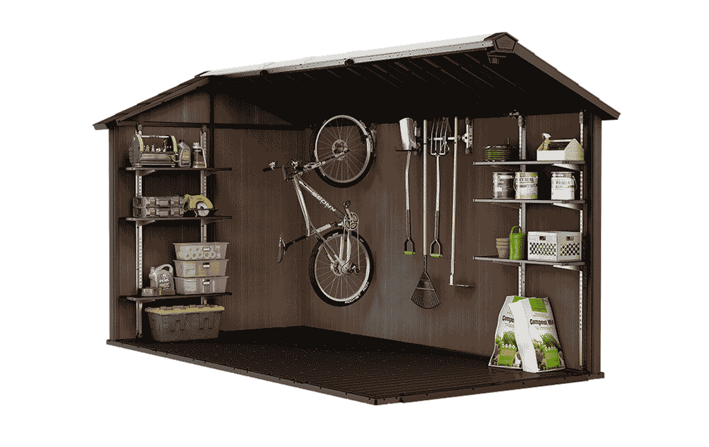 Newton Plus Dual Entry Shed 13x7.5ft - Grey