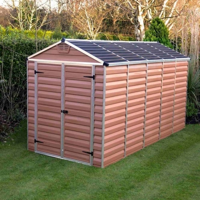 Palram-Canopia SkyLight Plastic Amber Apex Shed 6X12