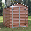 Palram-Canopia Skylight Plastic Amber Apex Shed 6X8
